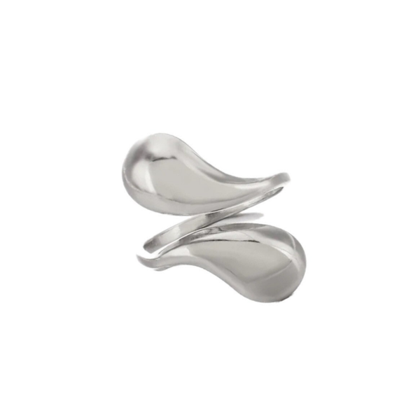 Waterdrop ring silver