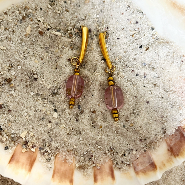 Sunrise earrings gold