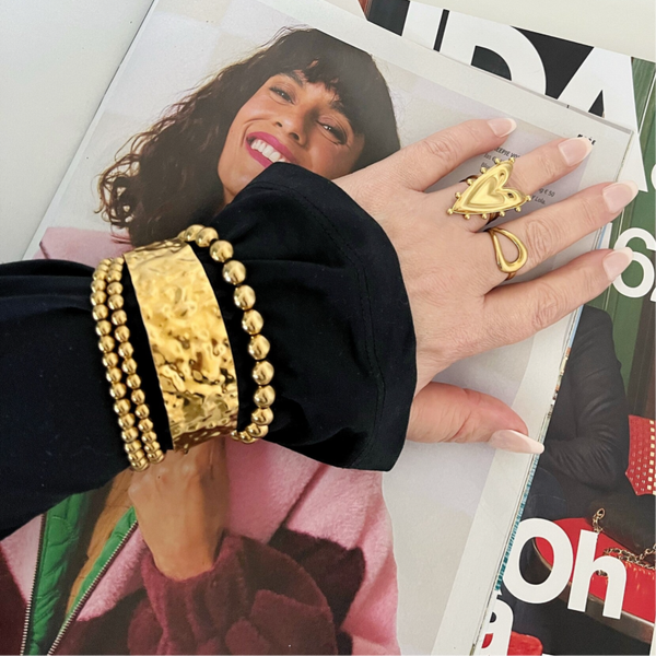 Ball chain bracelet gold