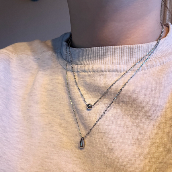 Waterdrop necklace silver