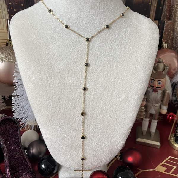 Teddy necklace gold/black