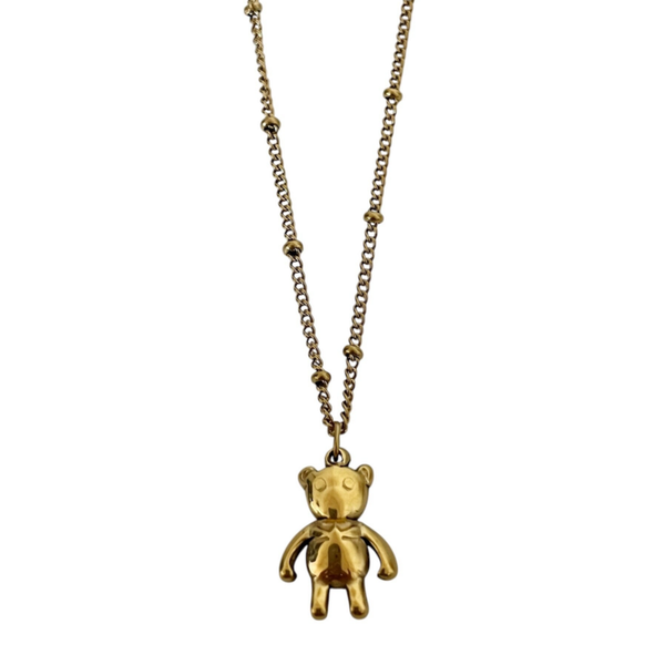Bear necklace gold