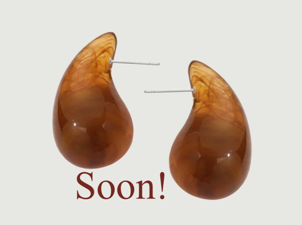 Waterdrop earrings brown