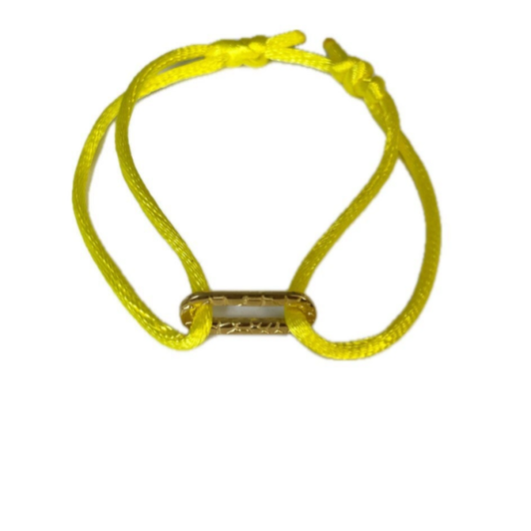 Satin oval bracelet yellow/gold