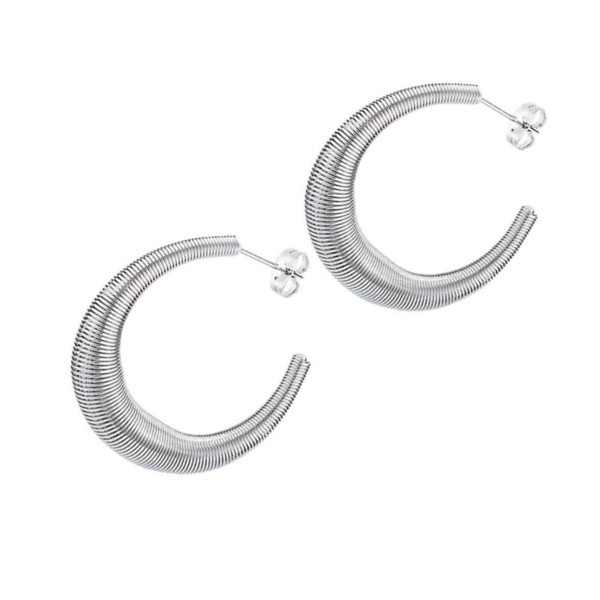 Pipa earrings silver
