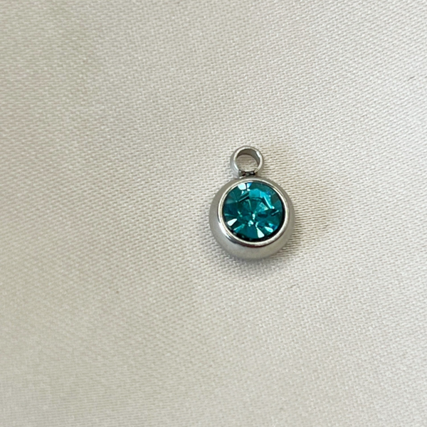 Zirkoon steen licht blauw zilver