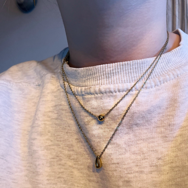 Waterdrop necklace gold