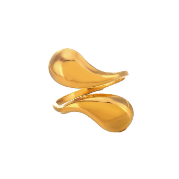 Waterdrop ring gold