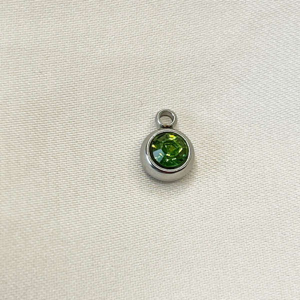 Zirkoon steen groen zilver