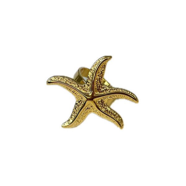 Starfish ring gold