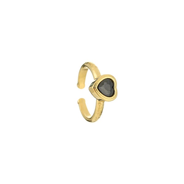 Black diamond ring gold