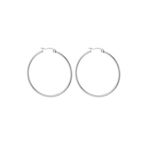 Sleek hoops silver 4cm