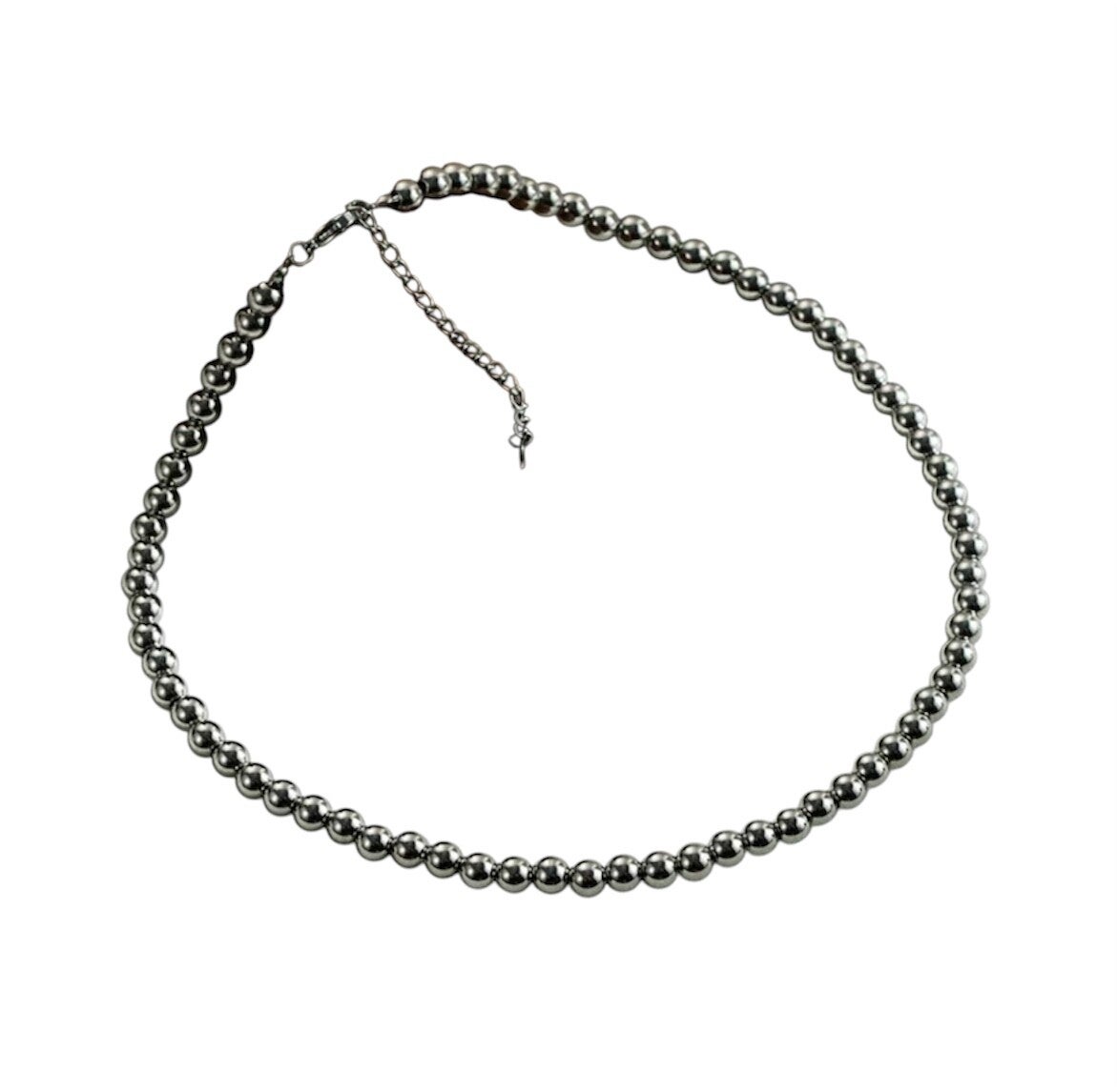 Ball chain necklace silver