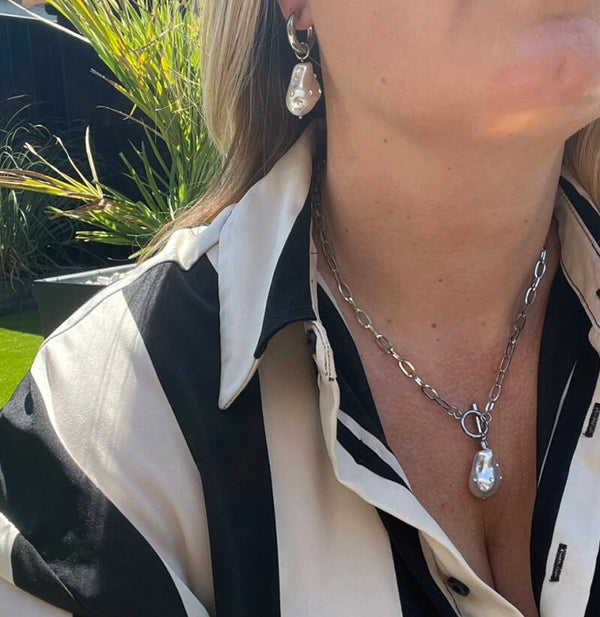 Giving earrings silver