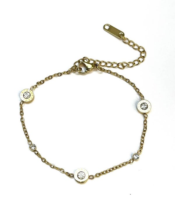 Sparkling beauty bracelet gold
