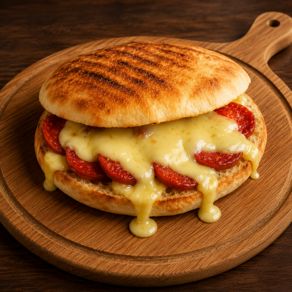 Turks brood met sucuk en kaas