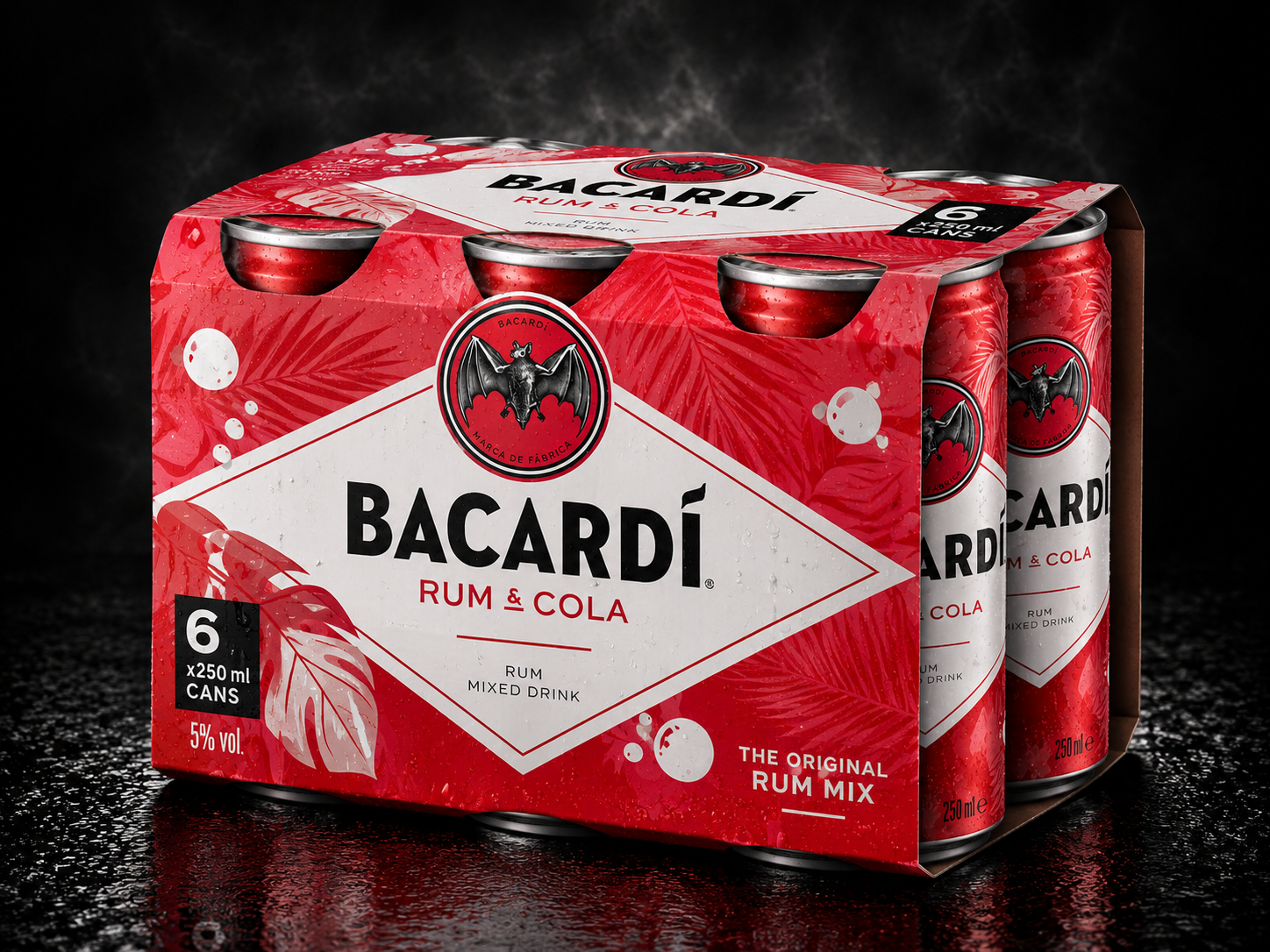Bacardi rum cola 6x250ml