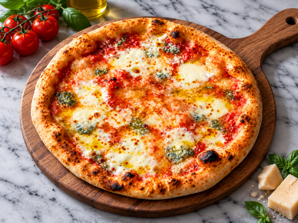 Quattro formaggi pizza
