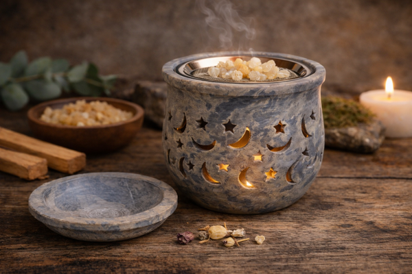 Räucher- und Ölbrenner "Mond & Sterne"