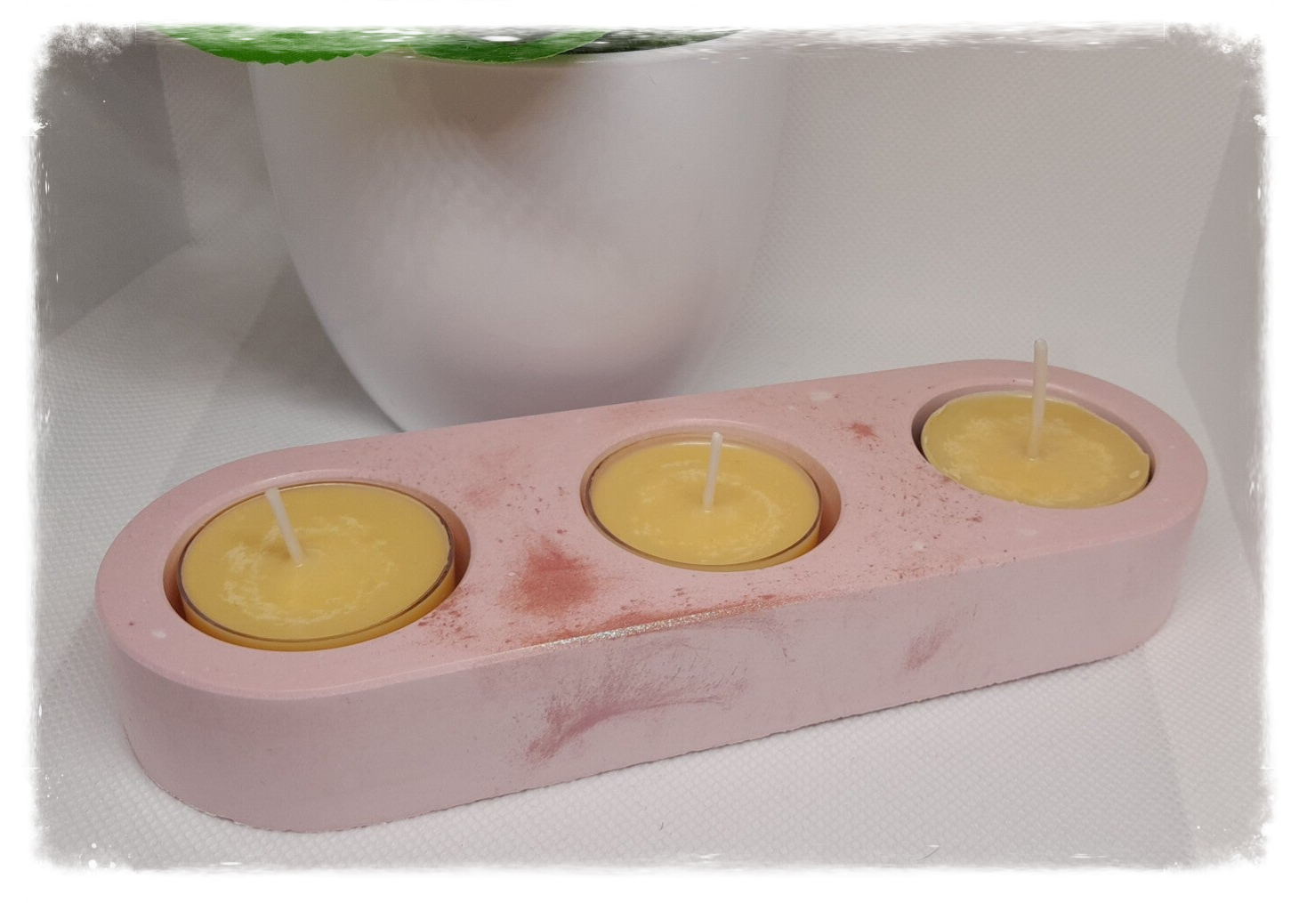 Bougeoir en résine minérale