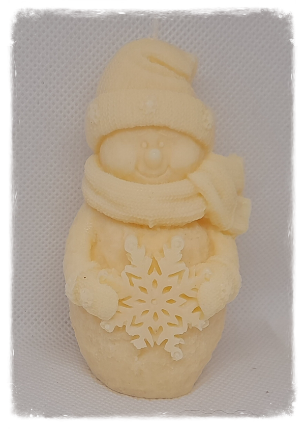 Bougie décorative bonhomme de neige