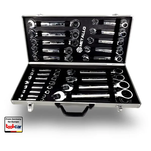 Metallo Ratchet Wrench Set | 22 teilig | Aluminumkoffer