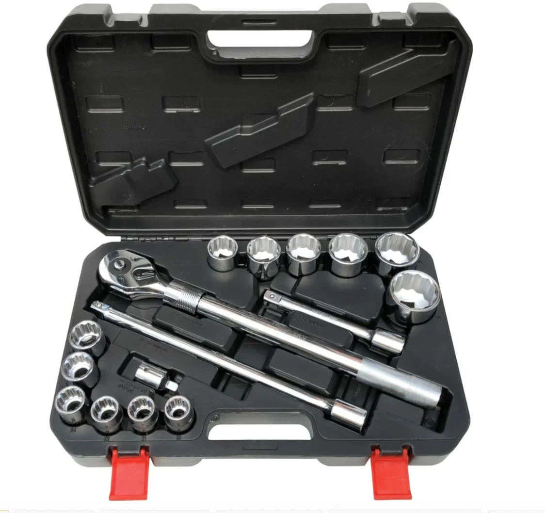 Profi-Teleskop-Ratschenset 3/4" – 18-teilig (Chrom-Vanadium)