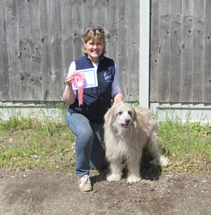 Darcey and I passing his dog dancing progress award with distinctions