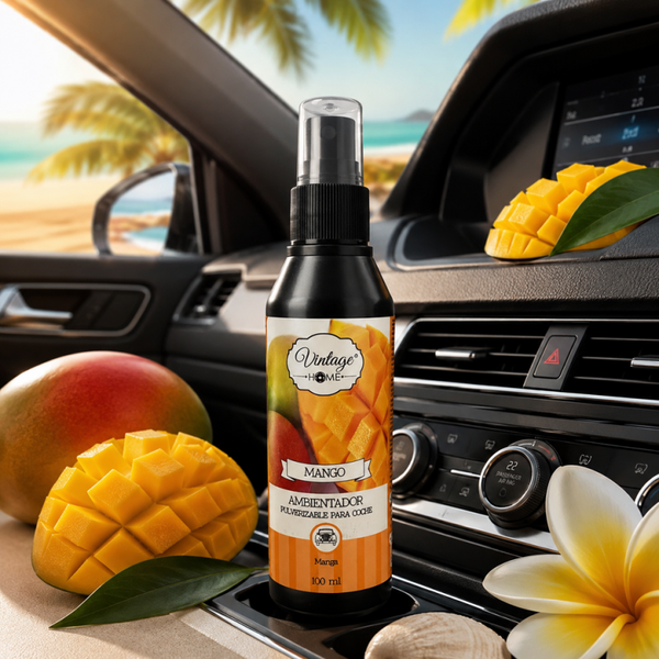 ✨ Spray parfumé voiture – Mangue 🥭🚗