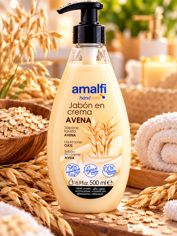 🌾 Savon liquide crémeux Amalfi – Avoine 🫧