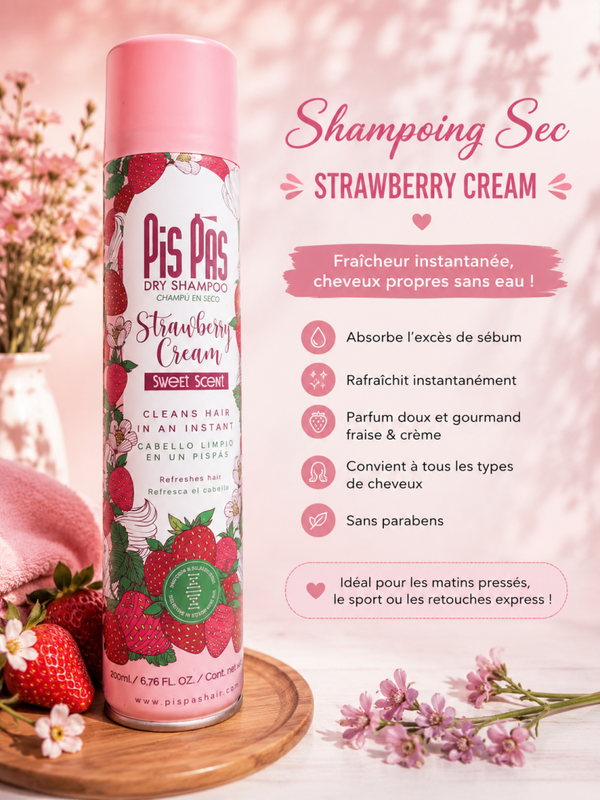 🍓 Shampoing Sec Strawberry Cream – Pis Pas 🍓
