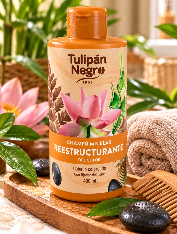 🧡🌸 SHAMPOING MICELLAIRE TULIPÁN NEGRO – CHEVEUX COLORÉS 🌸🧡 400 ml