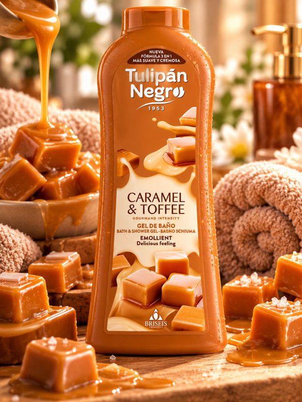 ✨ Gel douche Tulipán Negro – Caramel & Toffee ✨