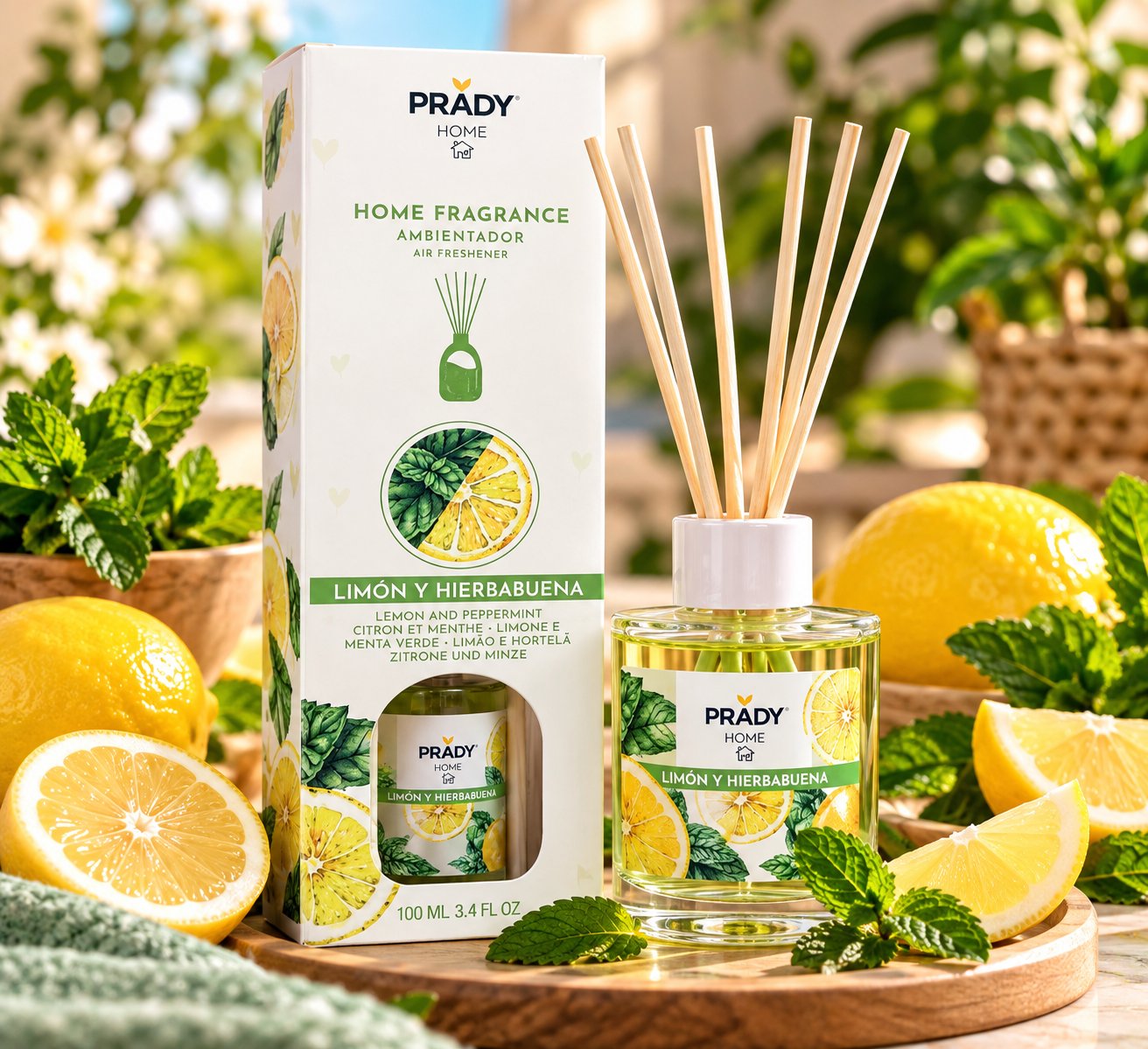 🍋🌿 DIFFUSEUR DE PARFUM PRADY HOME – CITRON & MENTHE 🌿🍋