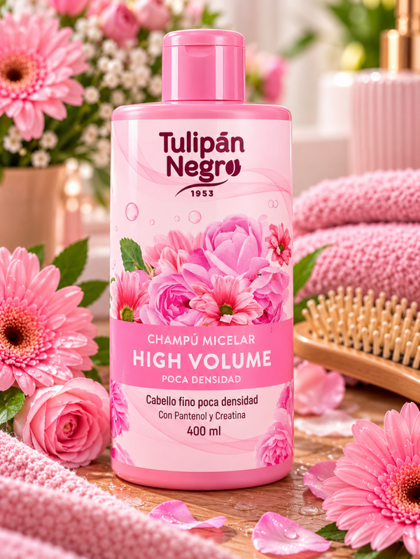 🌸💗 SHAMPOING MICELLAIRE HIGH VOLUME – TULIPÁN NEGRO 💗🌸 400 ml