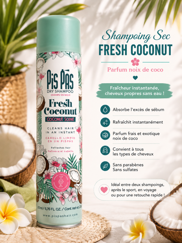 🥥 Shampoing Sec Fresh Coconut – Pis Pas 🥥