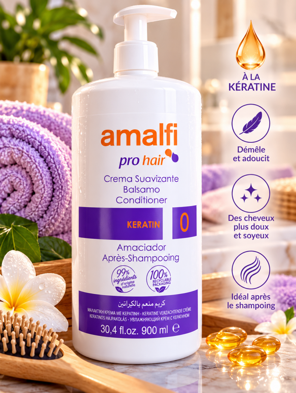 💜🧡 APRÈS-SHAMPOING À LA KÉRATINE AMALFI PRO HAIR 🧡💜