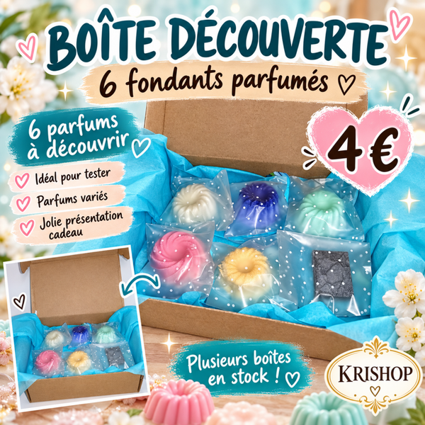 Boite découverte fondant parfumé x 6