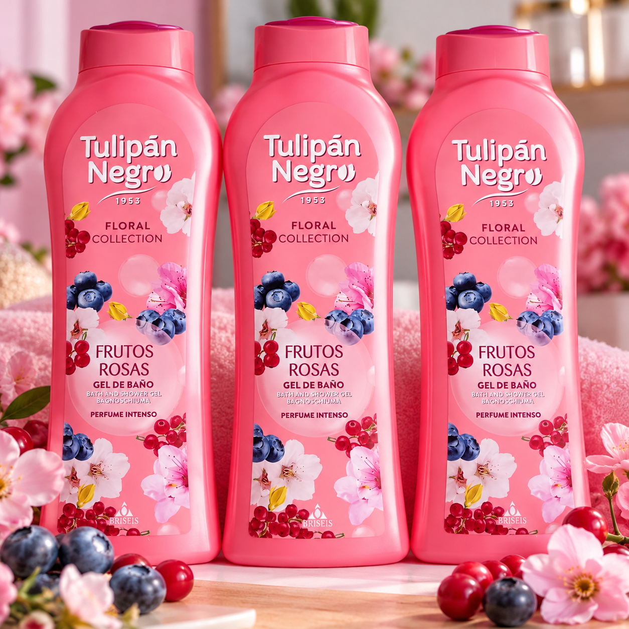 GEL DOUCHE TULIPÁN NEGRO fruit rouge  💕