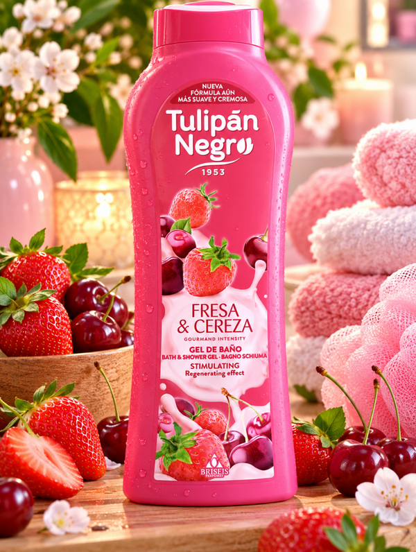 🍓🍒💗 GEL DOUCHE TULIPÁN NEGRO – FRESA & CEREZA 💗🍒🍓