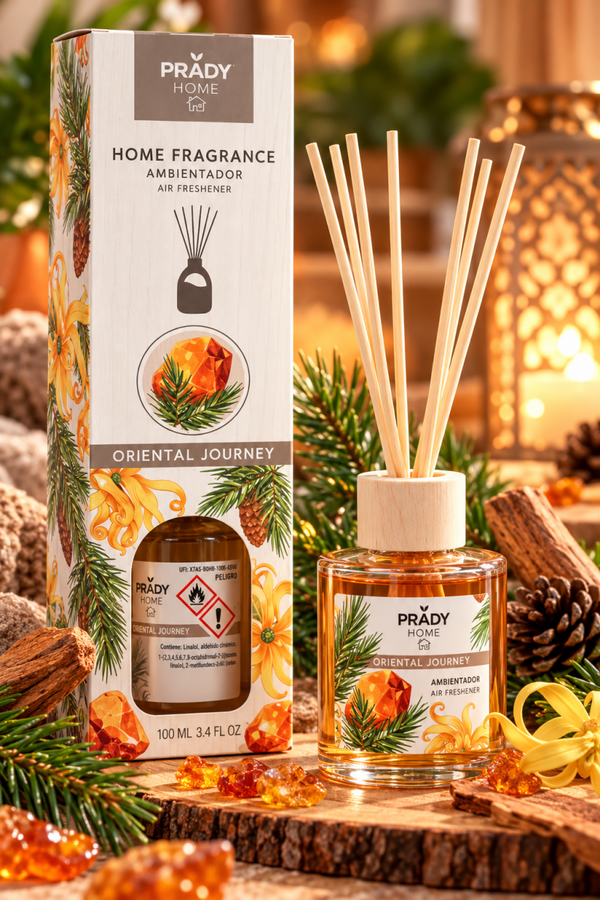🏡 Diffuseur de parfum d’intérieur PRADY HOME – Oriental Journey 🌿