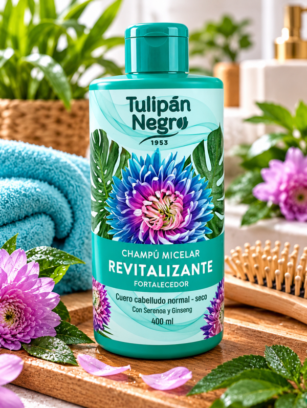 💚🌺 SHAMPOING MICELLAIRE REVITALISANT – TULIPÁN NEGRO 🌺💚 400 ml