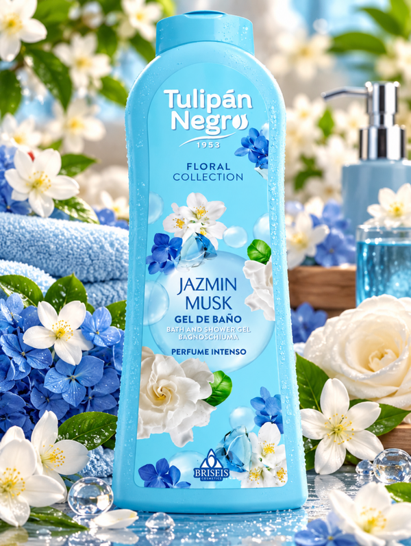 🌸 Gel douche Tulipán Negro – Jazmín Musk 🌸