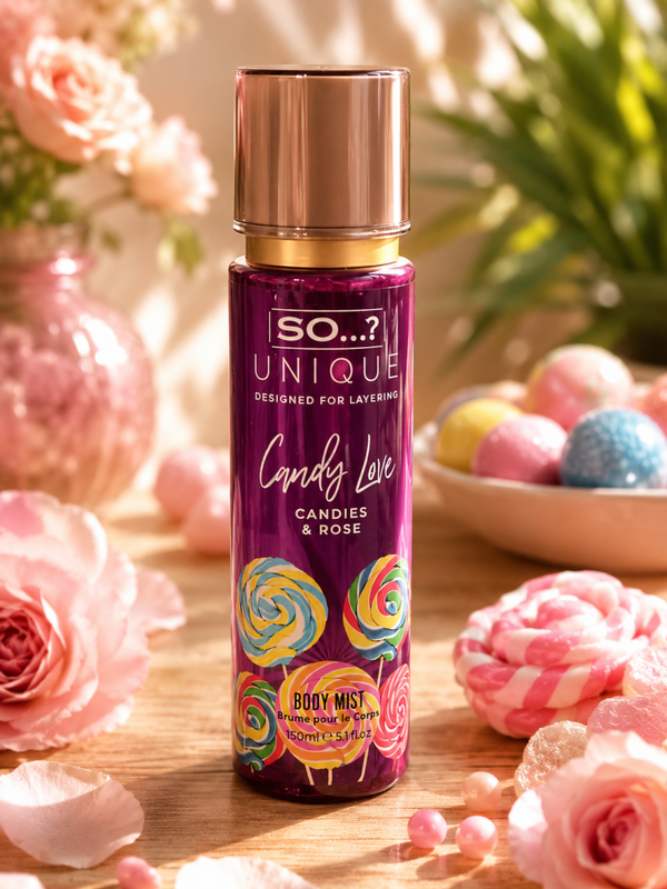 🍭 Brume Parfumée Candy Love – Candies & Rose 🌹✨