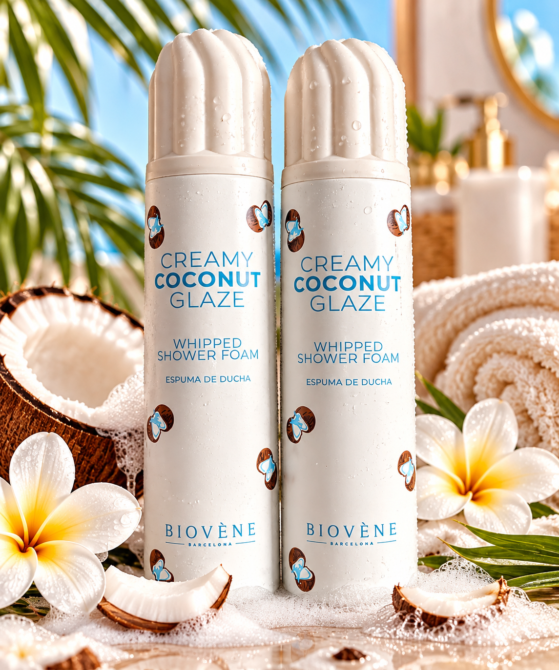 🥥 Mousse de douche Creamy Coconut Glaze – BIOVÈNE 🤍