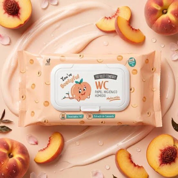 🍑🍏 Papier Hygiénique Humide The Fruit Company 🍏🍑