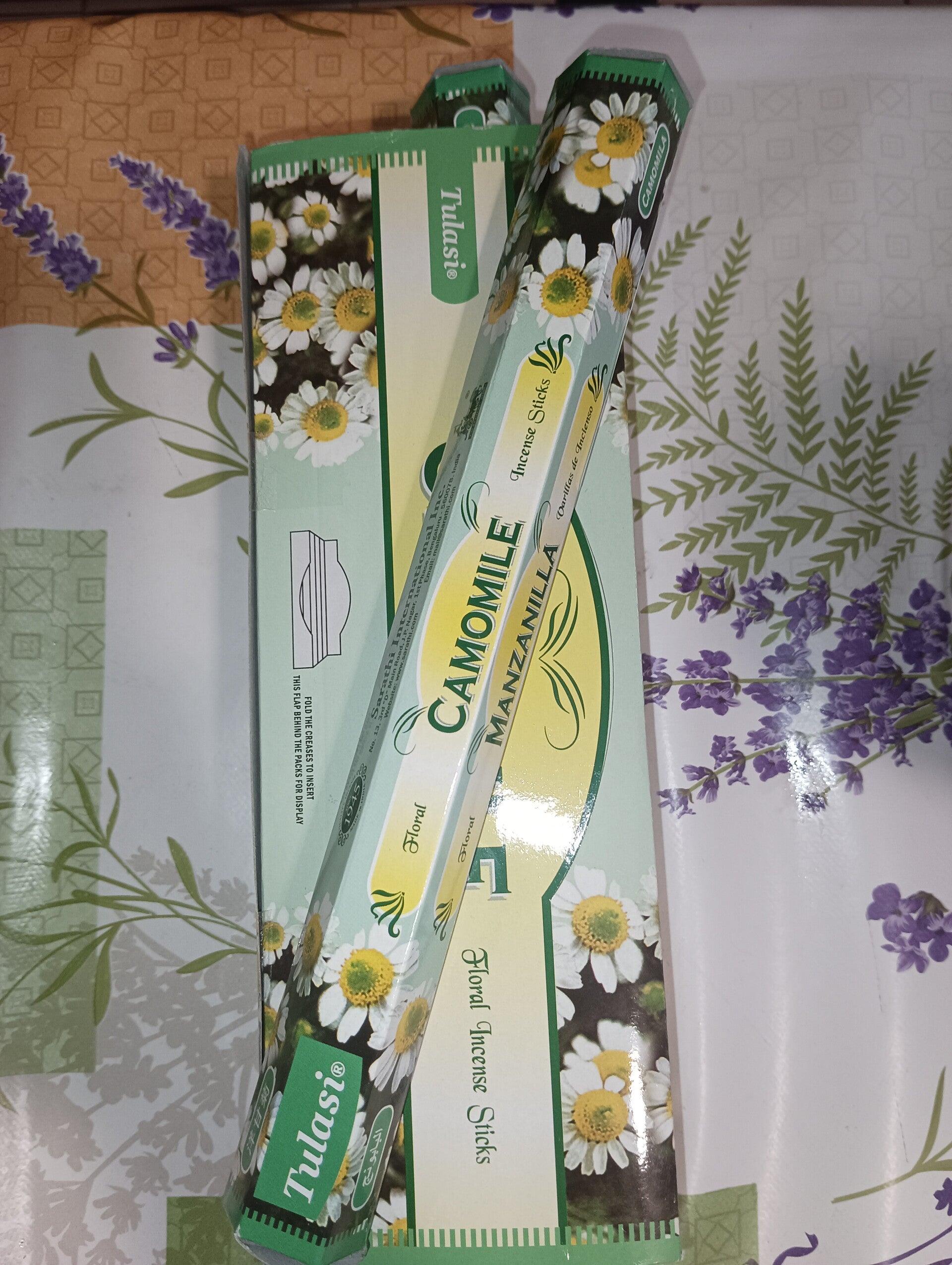 🌼 Encens Camomille Tulasi – 20 bâtonnets 🌼