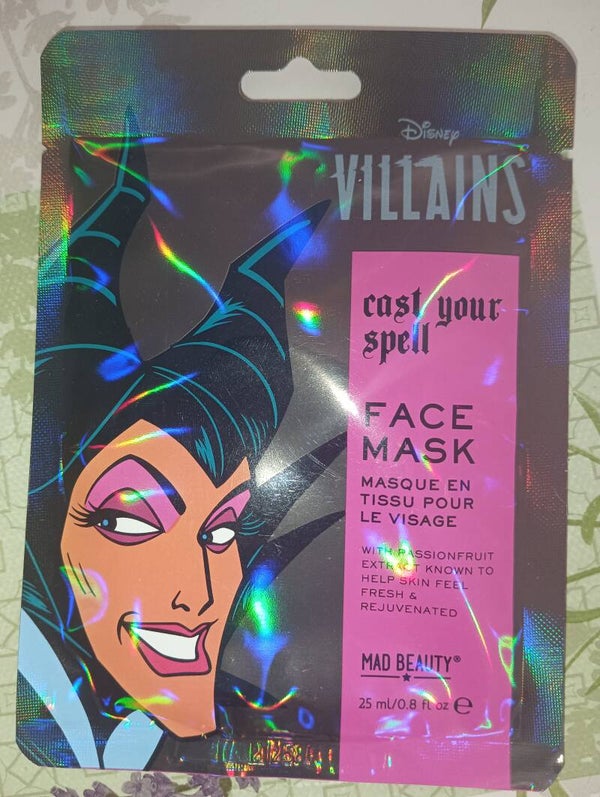 ✨ Masque Visage Disney Villains – Maléfique 🖤💜