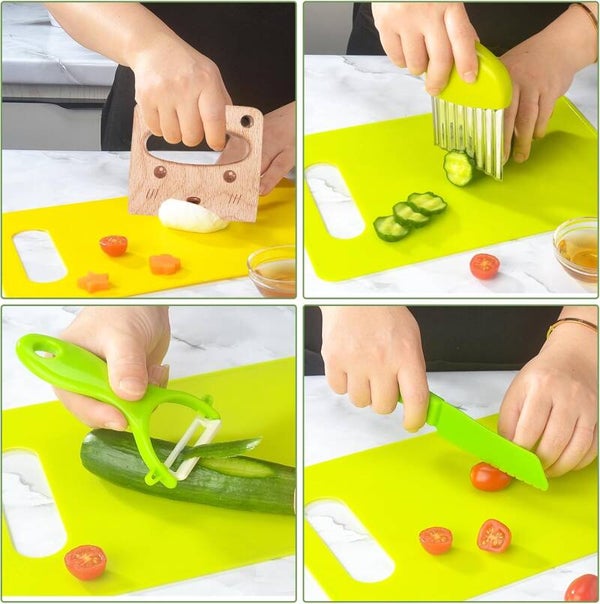 UPDOKIT Couteaux De Cuisine Enfants 26 Pièces - Set Sécurisé Pour Apprendre à Cuisiner