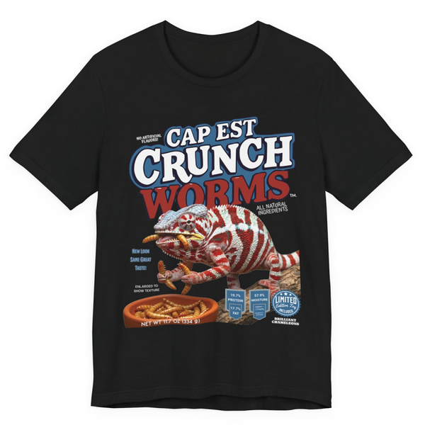 Cap Est Crunch Worms - Soft Cotton T-Shirt